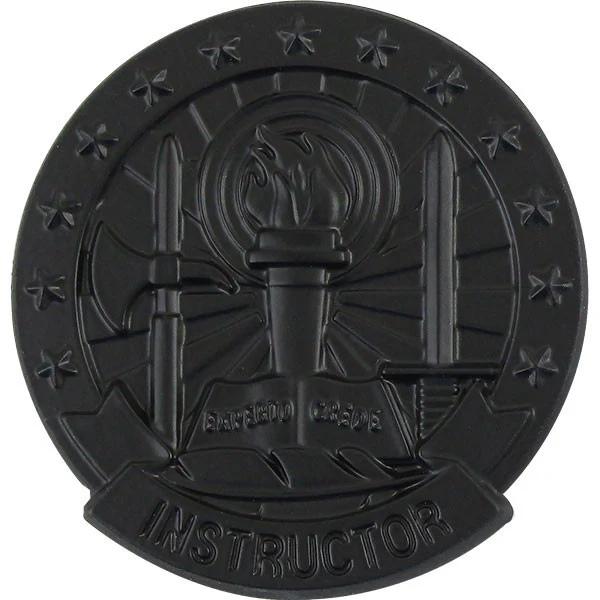 Army Identification Badge Subdued Metal: Basic Instructor - Black