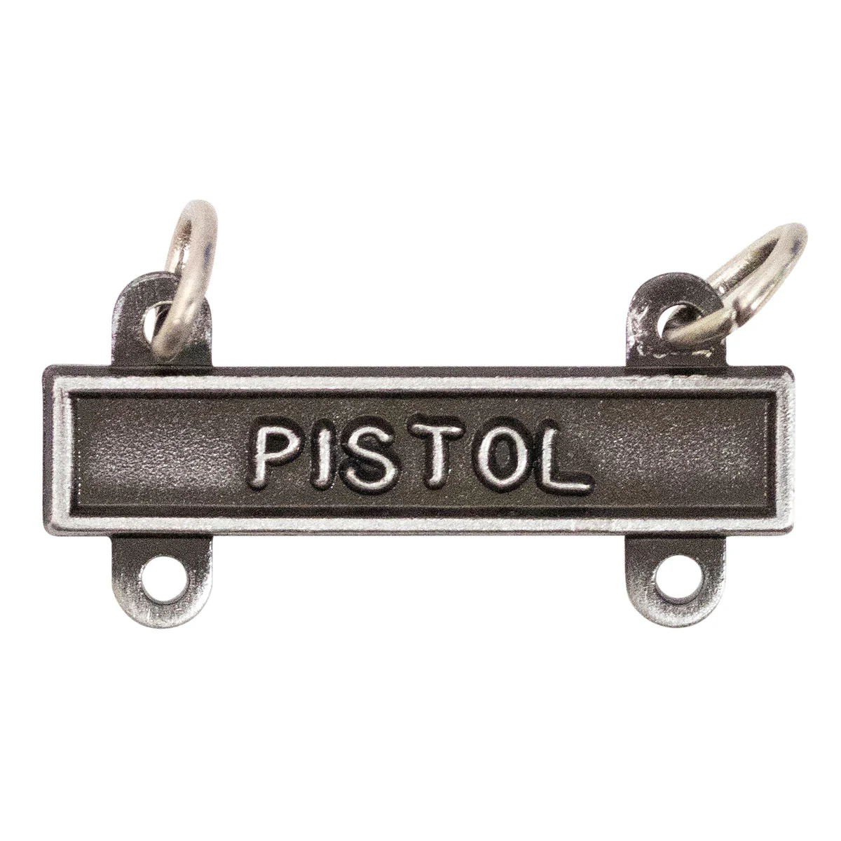 Army Qualification Bar: Pistol - silver oxidized finish