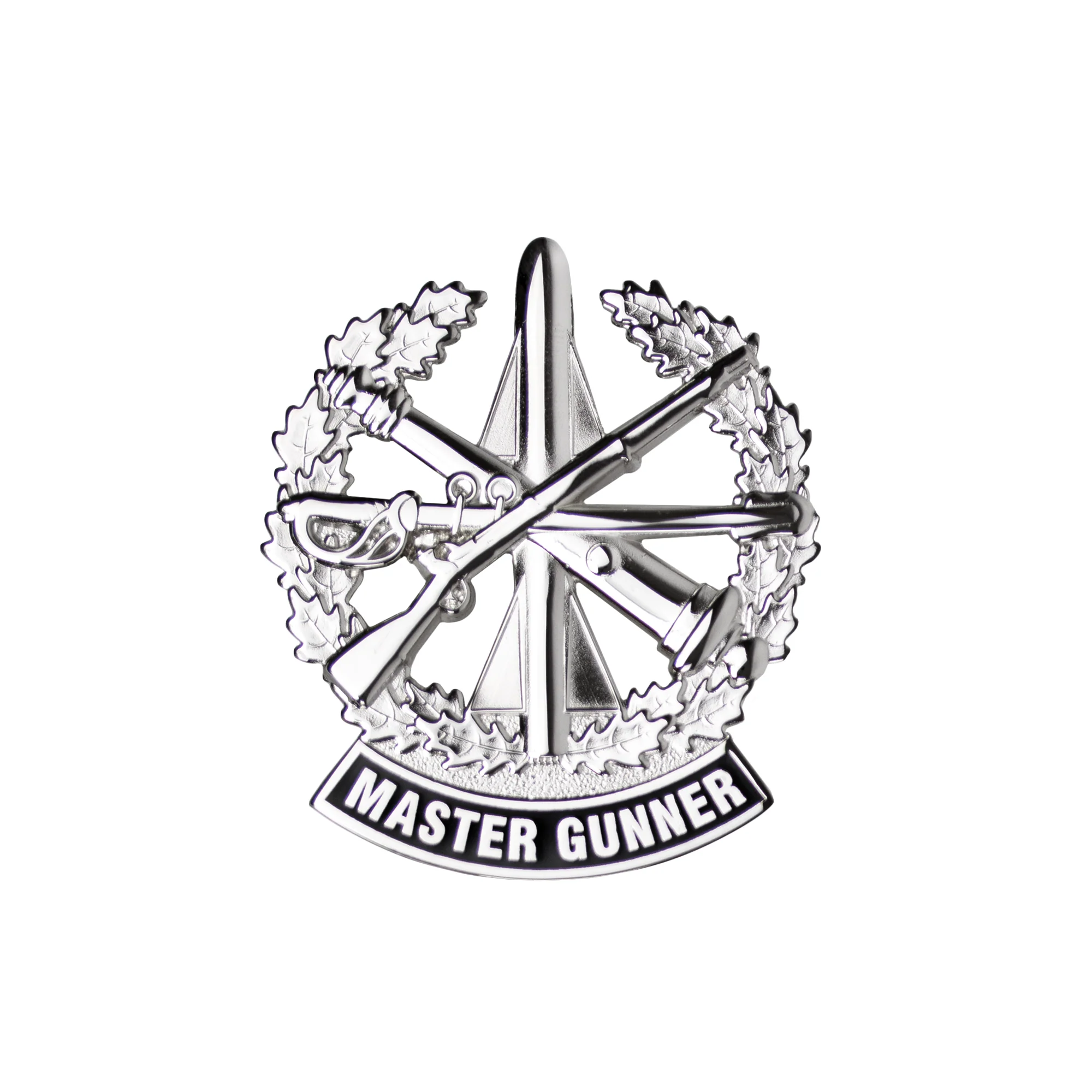 Army Identification Badge: Master Gunner - Mirror Finish Dress Miniature