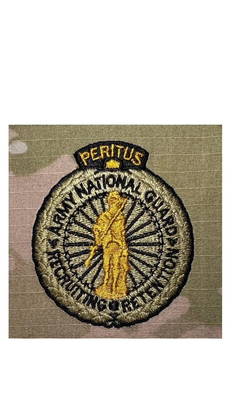 Army Director 54/7 Identification Badge on OCP Sew On: Expert Army National Guard Recruiting and Retention Director 54/7