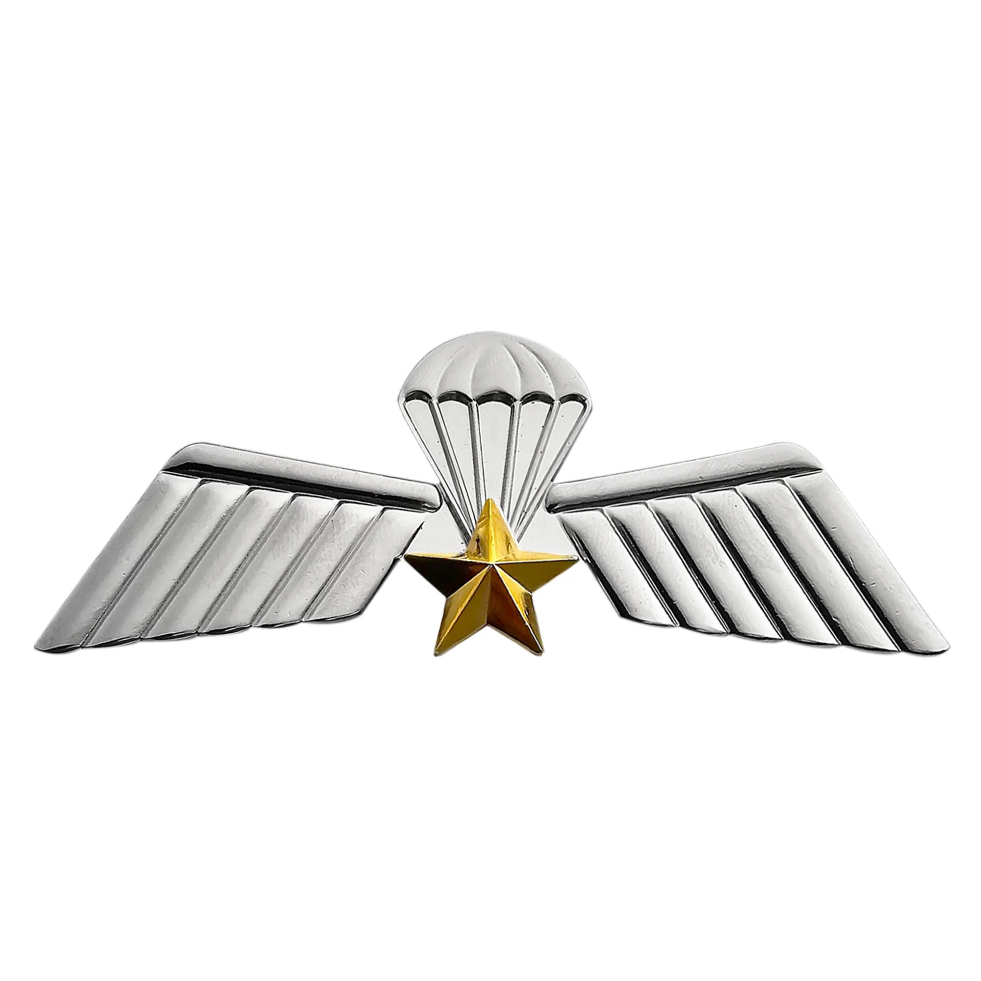 Badge: Netherlands Jump Wings - Silver/Gold Star Regulation size