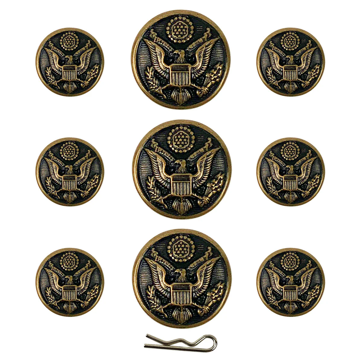 Army AGSU Button Set: Eagle 3-36 Ligne and 6-25 Ligne Male