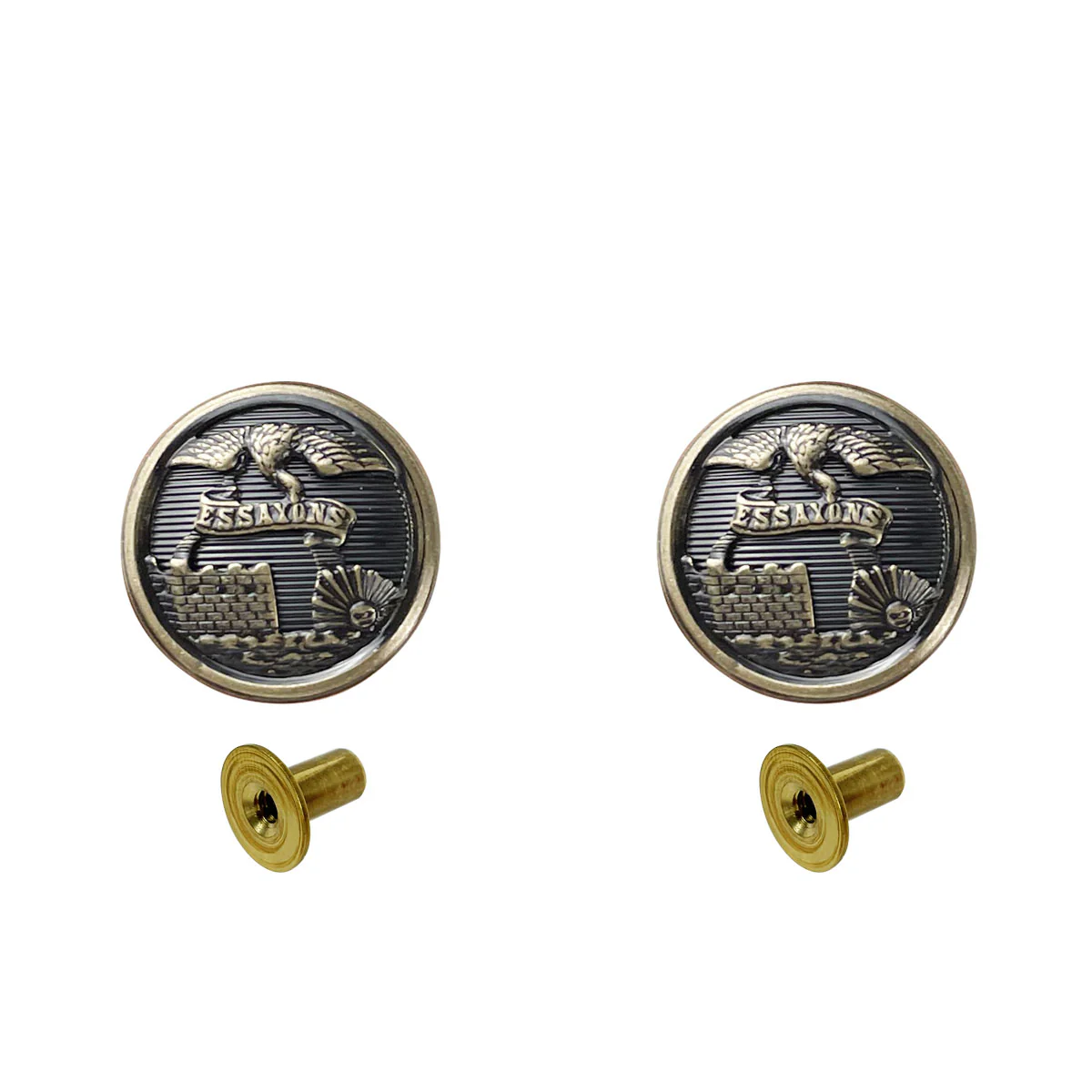 Army AGSU Button: Engineer Cap Screw with Tube