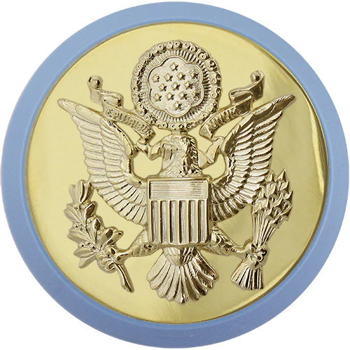 Army Cap Device: Enlisted - infantry blue disc