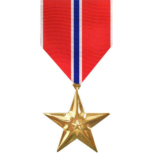 Full Size Medal: Bronze Star - 24k Gold Plated