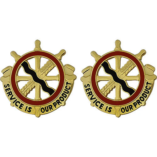 Army Crest: 24th Transportation Battalion - Service is our Product