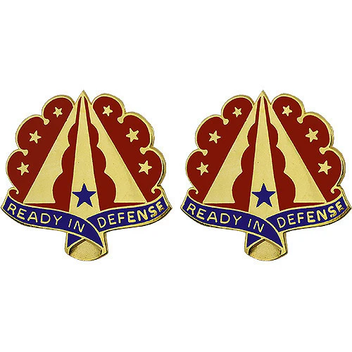 Army Crest: 35th Air Defense Artillery Brigade - Ready In Defense