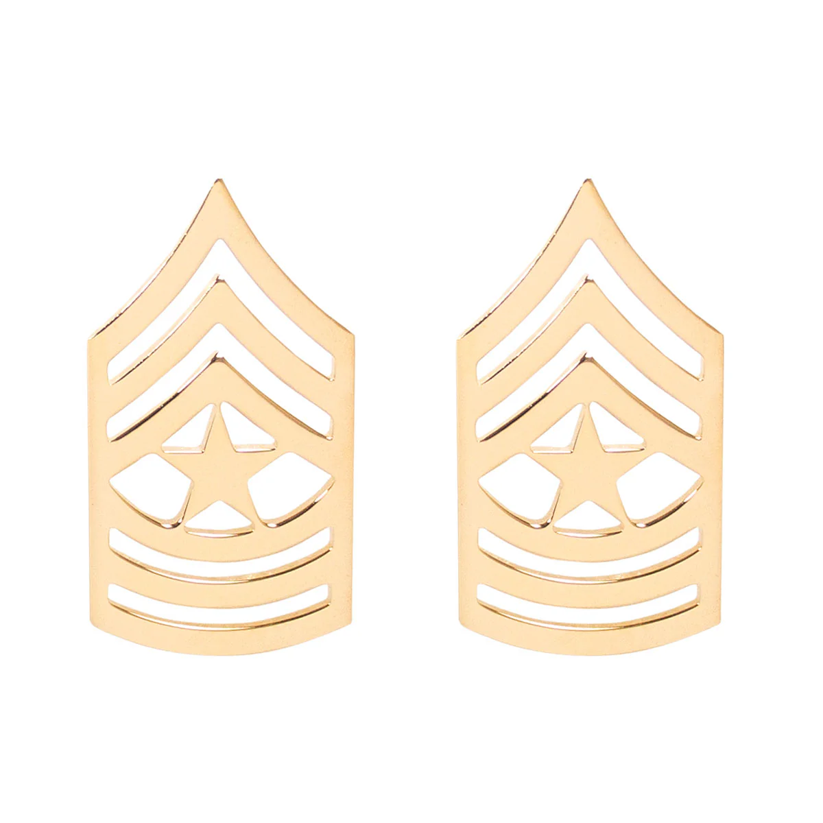 Army Chevron: Sergeant Major - 22k gold plated
