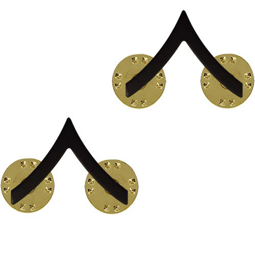 Army Chevron: Private - black metal