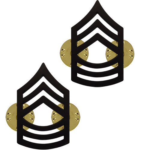 Army Chevron: Master Sergeant - black metal