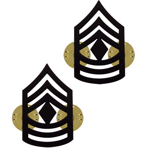 Army Chevron: First Sergeant - black metal
