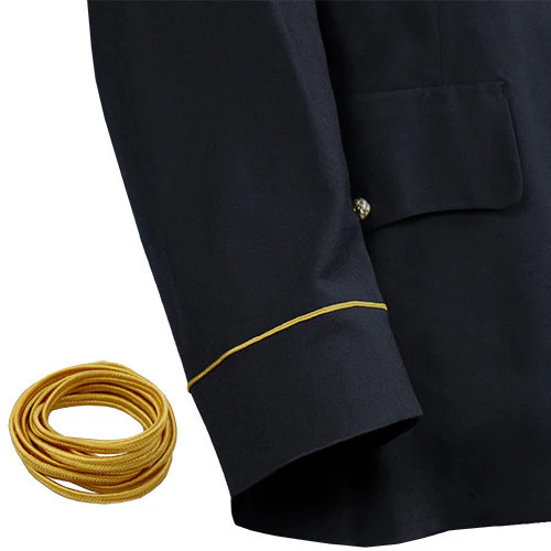 Army Soutache: Gold 1/8 inch - 1 yard cut