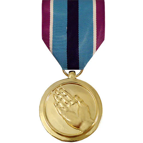 Full Size Medal: Humanitarian Service - 24k Gold Plated