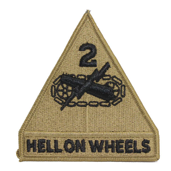 Army Patch: Second Armored Division - embroidered on OCP