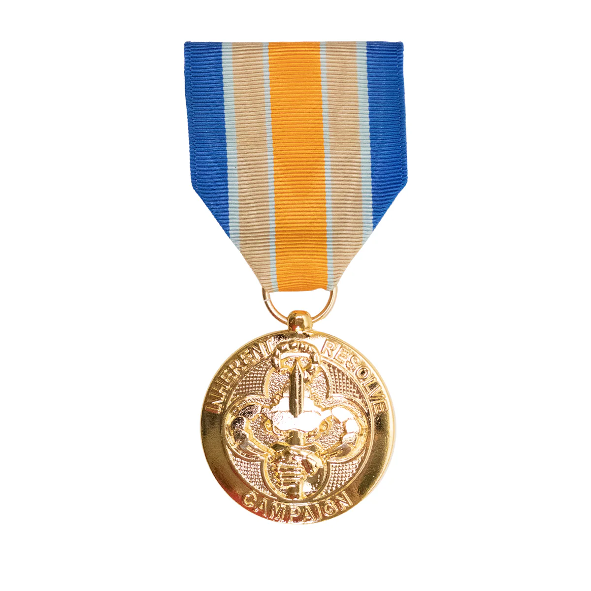 Full Size Medal: Inherent Resolve Campaign - 24k Gold Plated