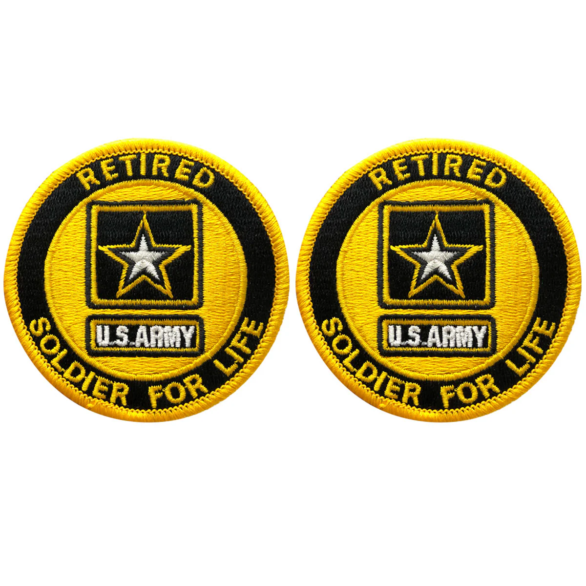 Army Patch: US Army Retired - Soldier For Life - Full Color embroidery