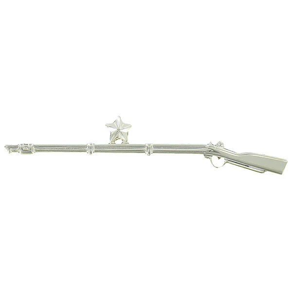 Army ROTC Badge: Rifle with 1 Star - silver