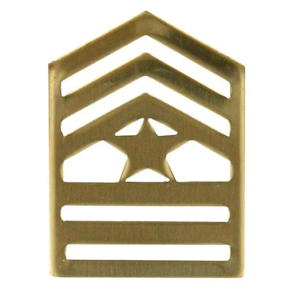 Army ROTC Chevron: Sergeant Major - brass
