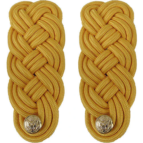 Army Shoulder Knot: Gold Color Rayon - female