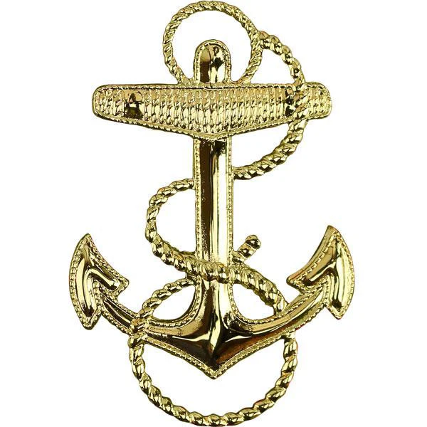 Navy Cap Device: Midshipman 1-13/16" Fouled Anchor for Combo Cover