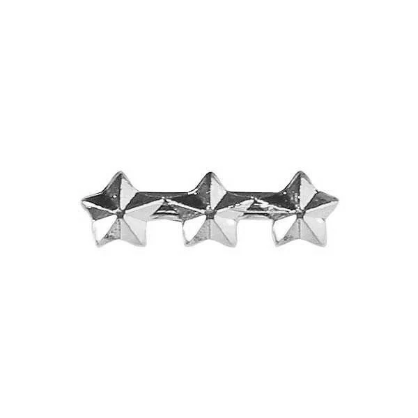 Ribbon Attachments: Three 3/16" Silver Stars Mounted on a Bar