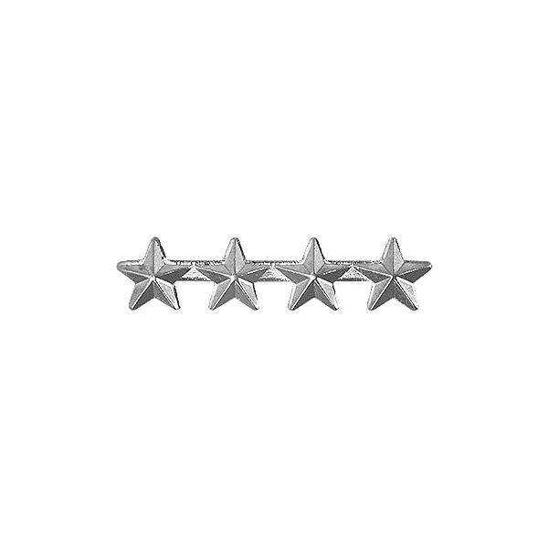 Ribbon Attachment: Four 3/16" Silver Stars Mounted on a Bar
