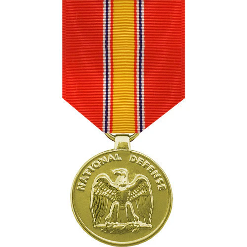 Full Size Medal: National Defense - 24k Gold Plated
