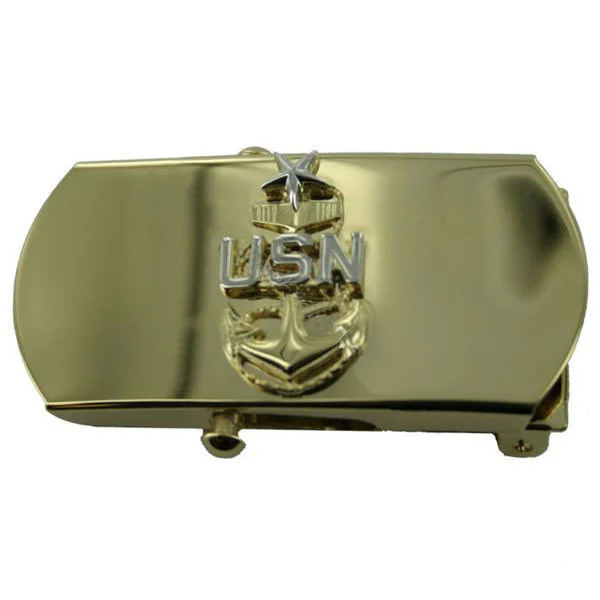 Navy Belt Buckle: E8 Chief Petty Officer: Senior