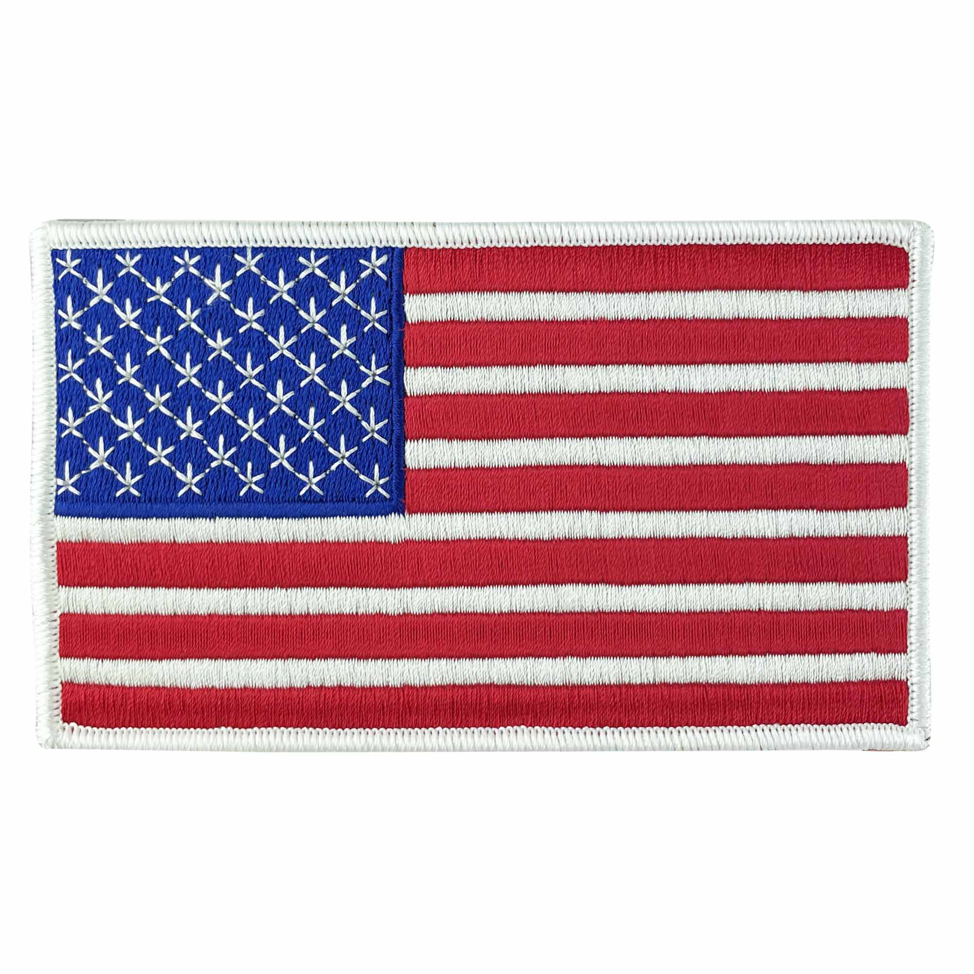 Flag Patch: United States of America- 3" X 5"  White Border (NOT FOR WEAR ON UNIFORM)