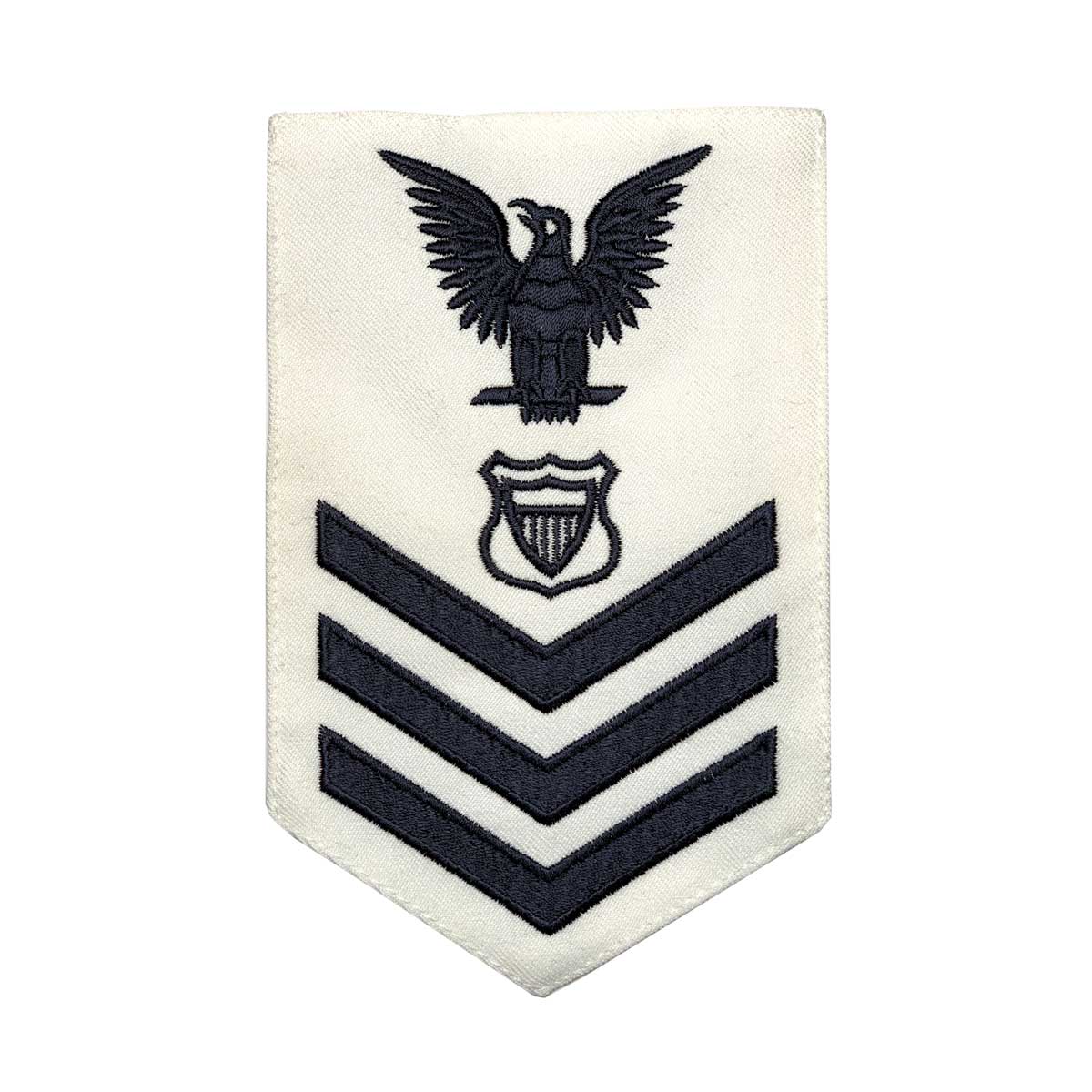 Coast Guard E6 Rating Badge: Maritime Enforcement - White CNT