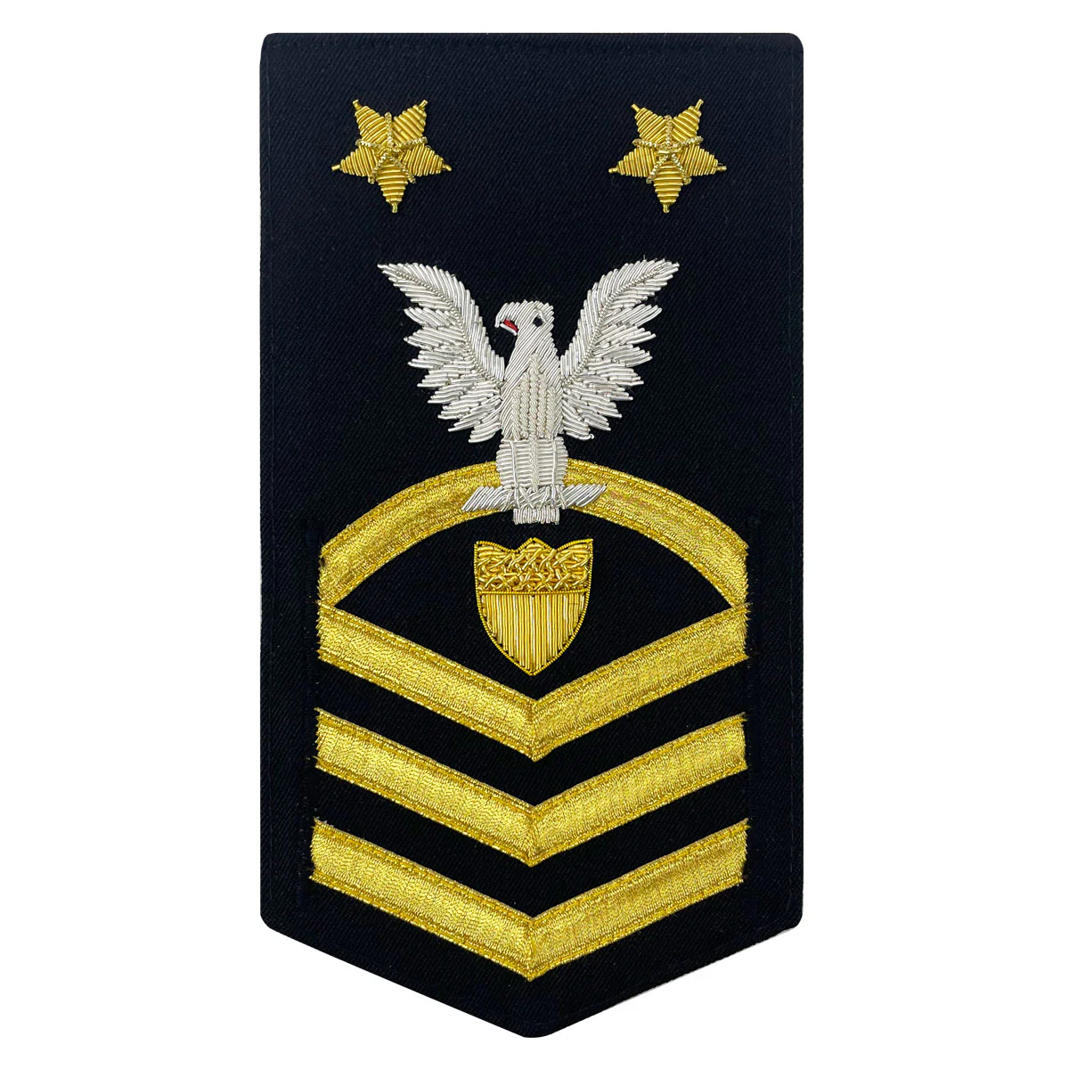 Coast Guard E9 Rating Badge:  Area Command Master Chief "ACMC" - BLACK