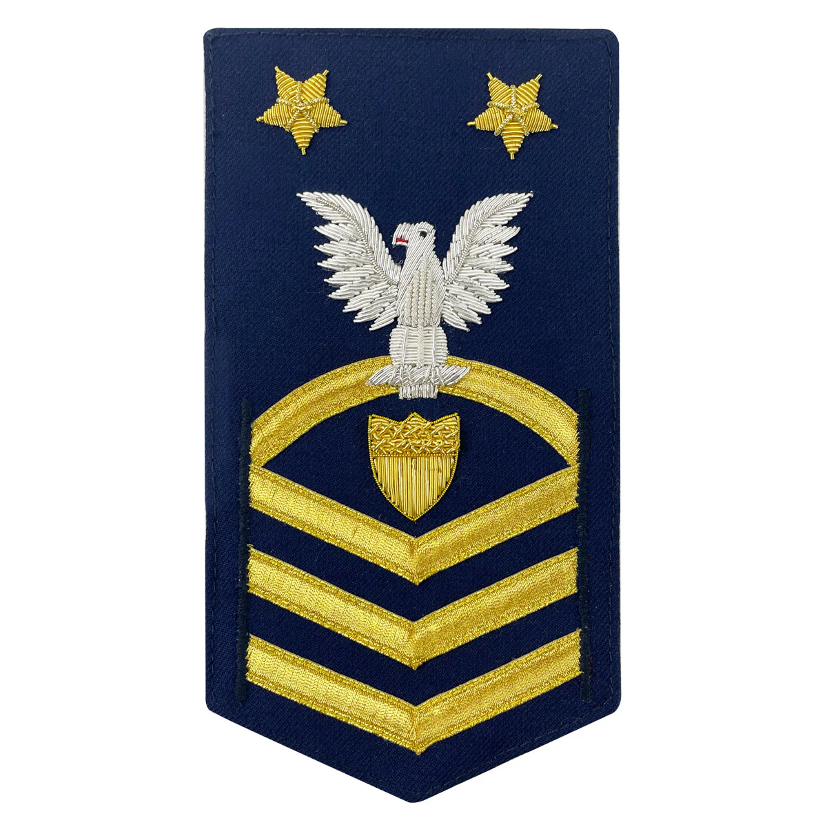 Coast Guard E9 Rating Badge:  Area Command Master Chief "ACMC" - BLUE