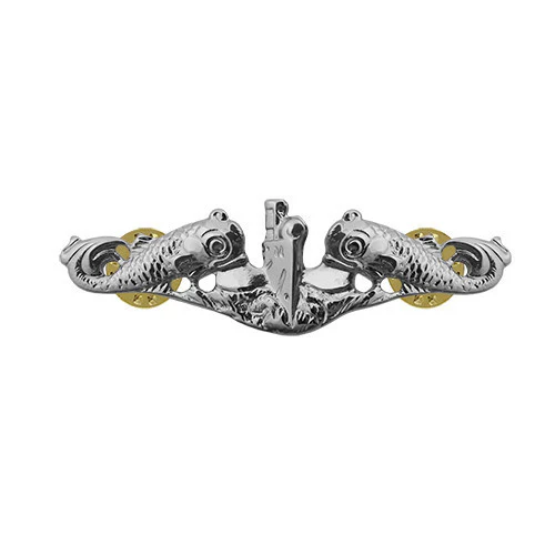 Navy Badge: Submarine Enlisted - miniature, mirror finish