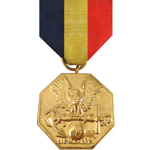 Full Size Medal: Navy and Marine Medal - 24k Gold Plated
