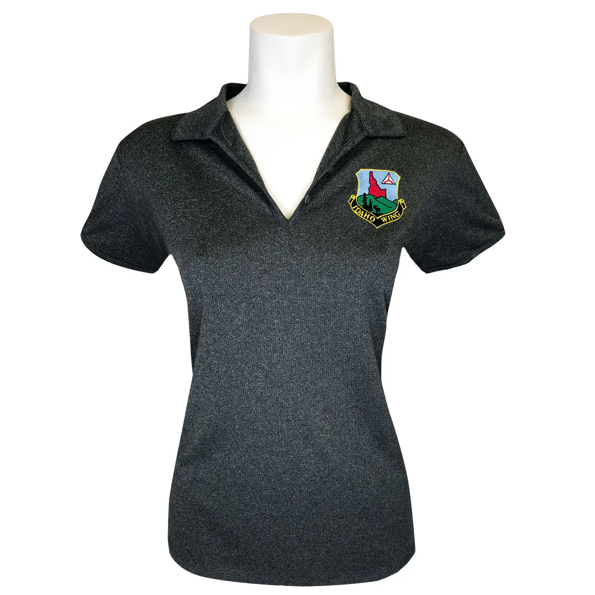 Civil Air Patrol Leisure Polo: Idaho Wing Ladies (Charcoal)