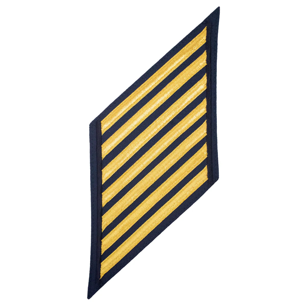 Coast Guard CPO Hash Marks: Gold Lace on Blue - Set of 7