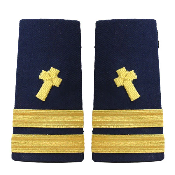 Coast Guard Shoulder Board: Enhanced Lieutenant Christian Chaplain
