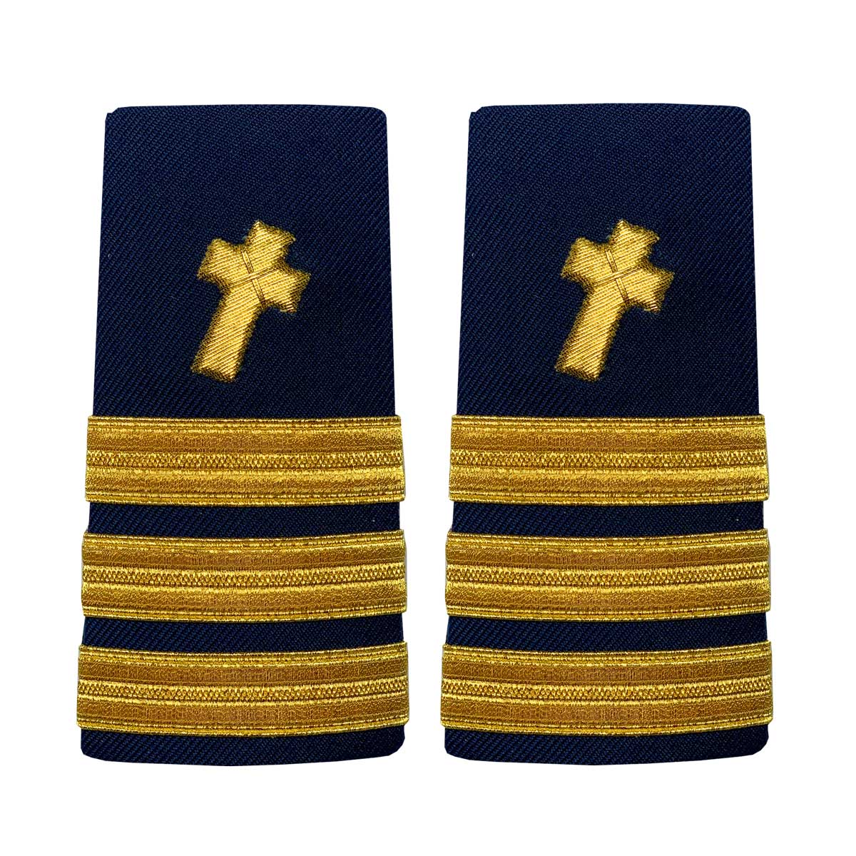Coast Guard Shoulder Board: Enhanced Commander Christian Chaplain