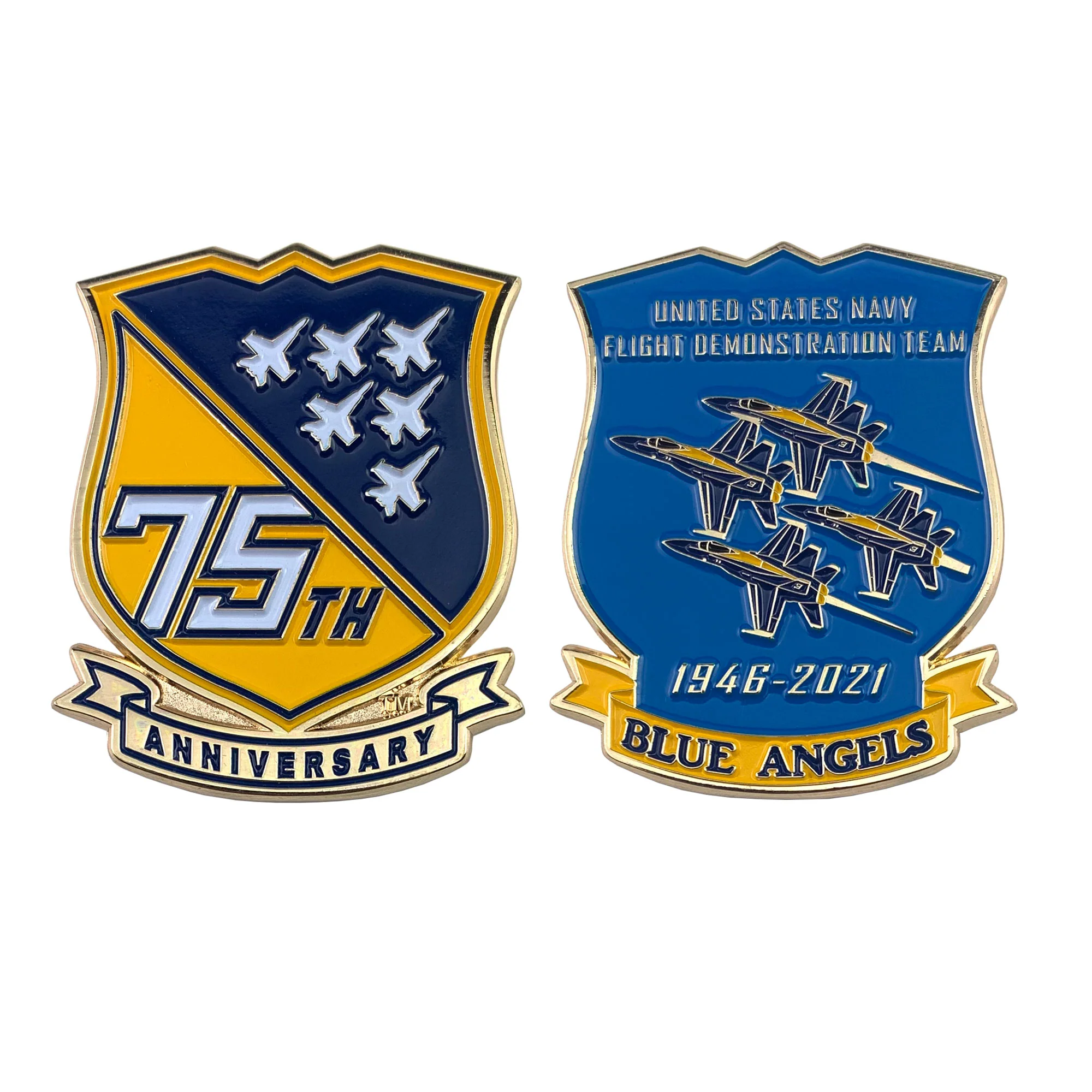 Coin 2.25": Blue Angels 75th Anniversary Shield