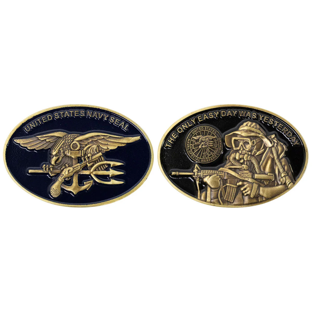 Coin: Navy Seal with Trident Oval