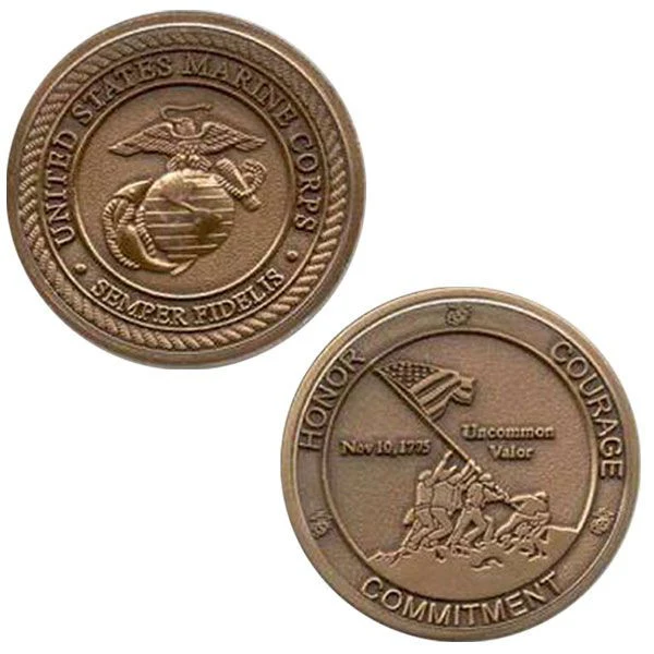 Marine Corps Coin: Honor Courage Commitment