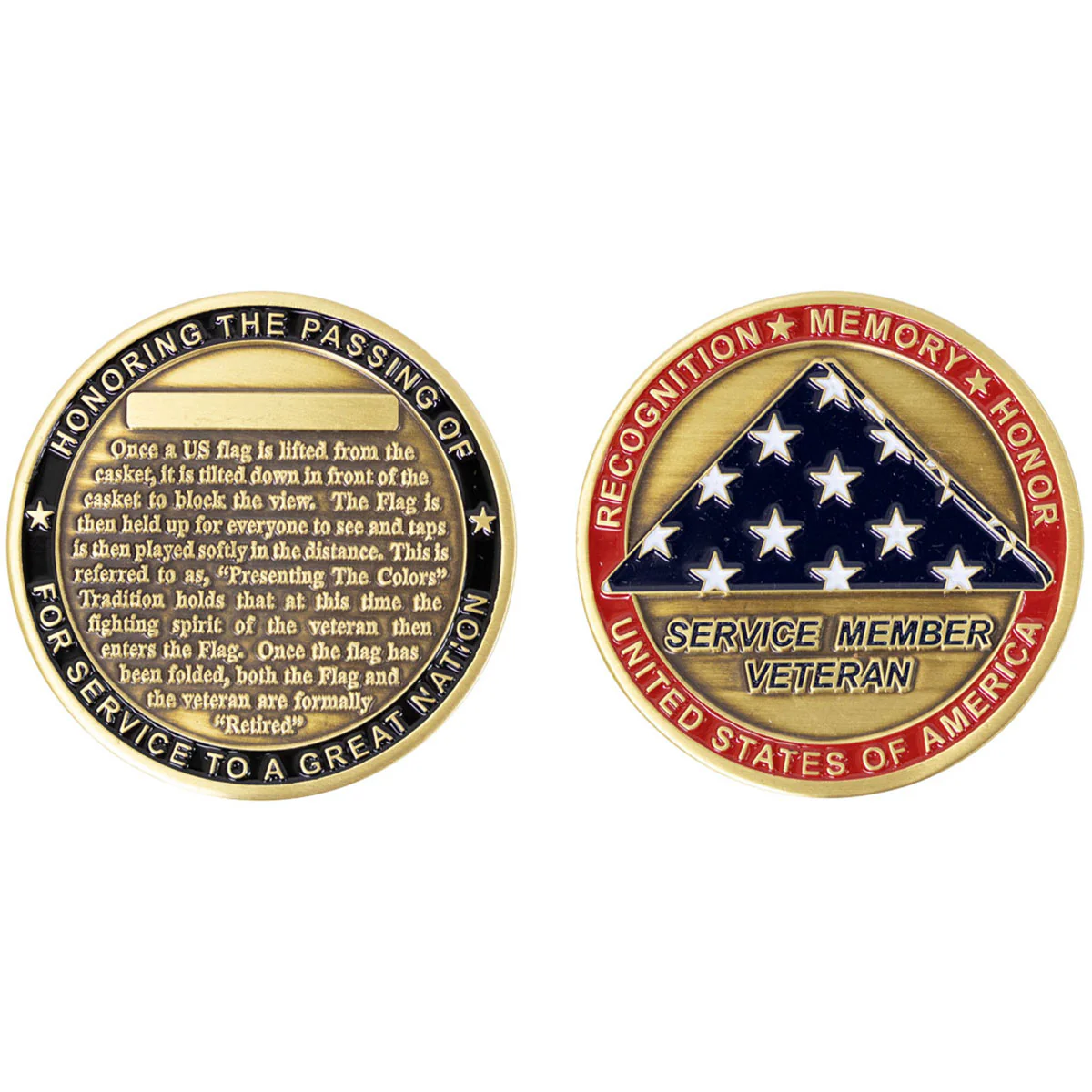 Coin: USA Presenting the Flag