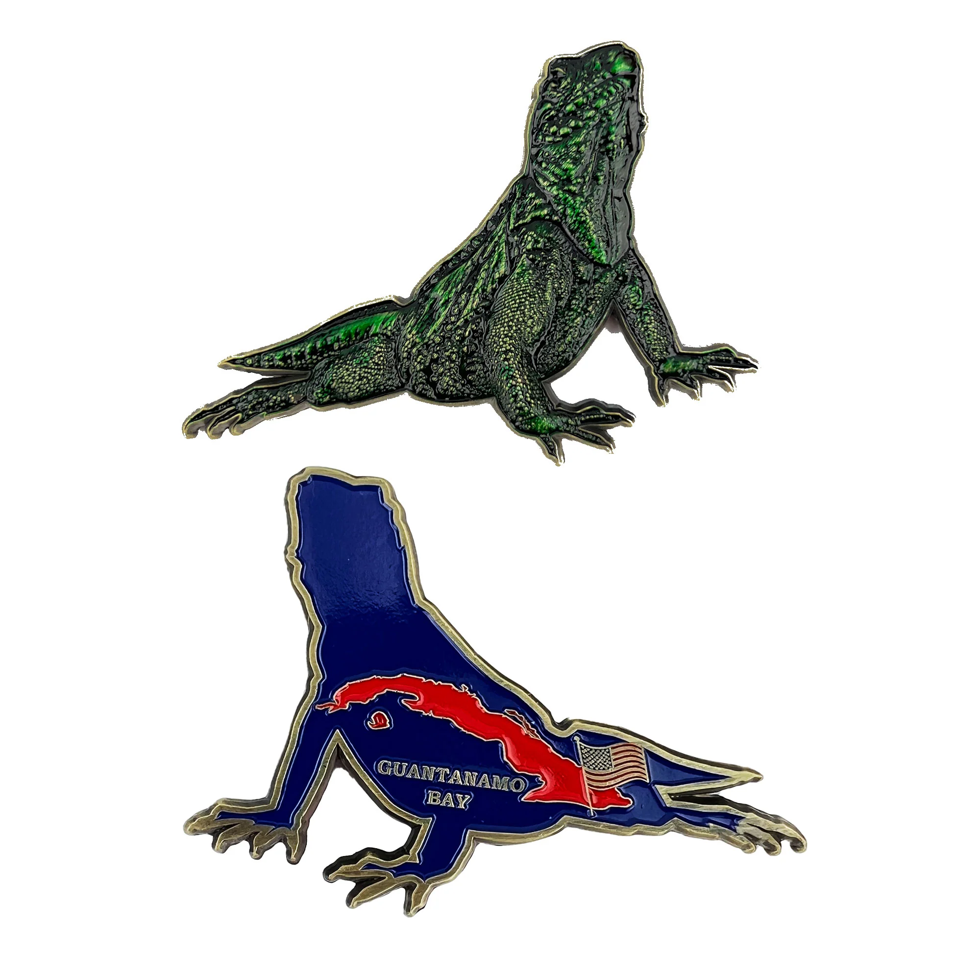 Coin 3": Navy Guantanamo Bay - Iguana Up Shaped