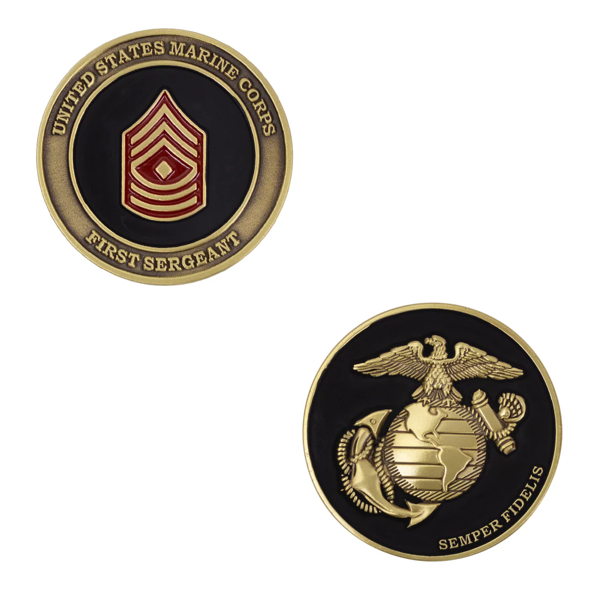 Marine Corps Coin: First Sergeant 1.75"