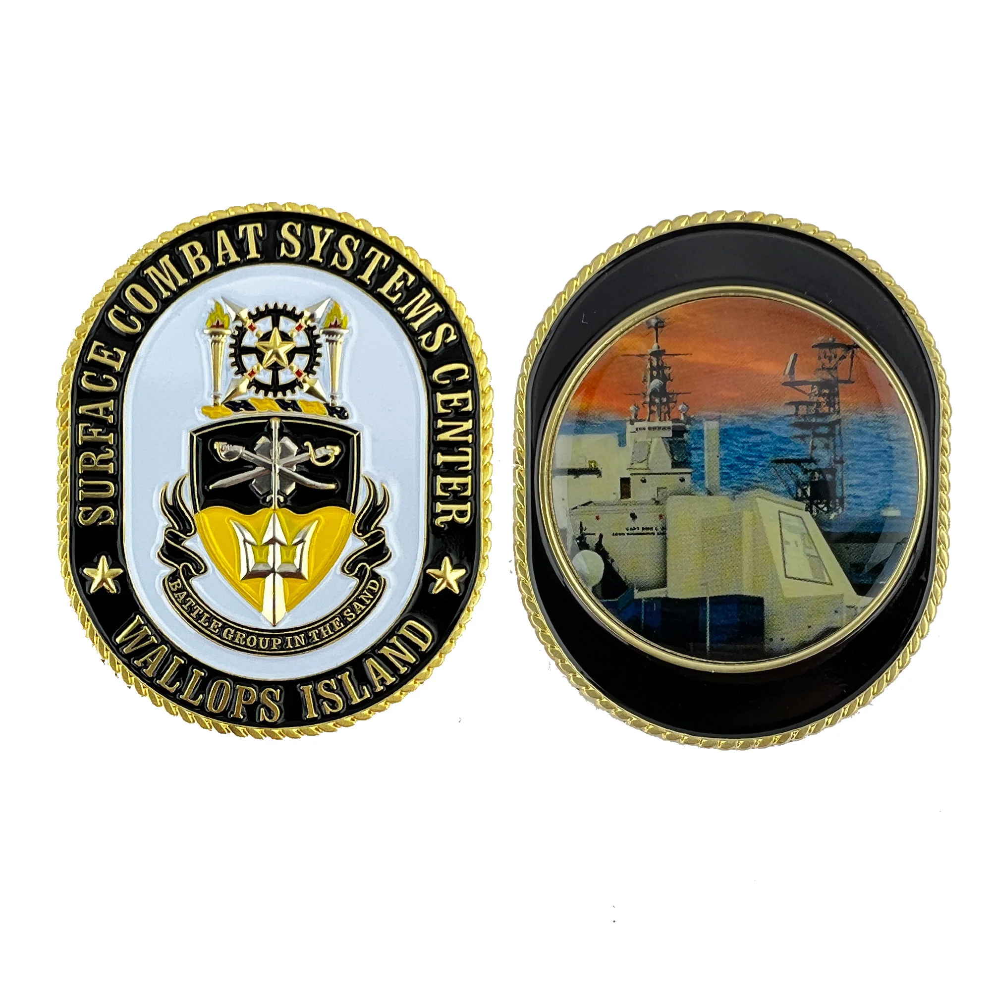 Coin: 2.25" Surface Combat Systems Center Wallops Island Command