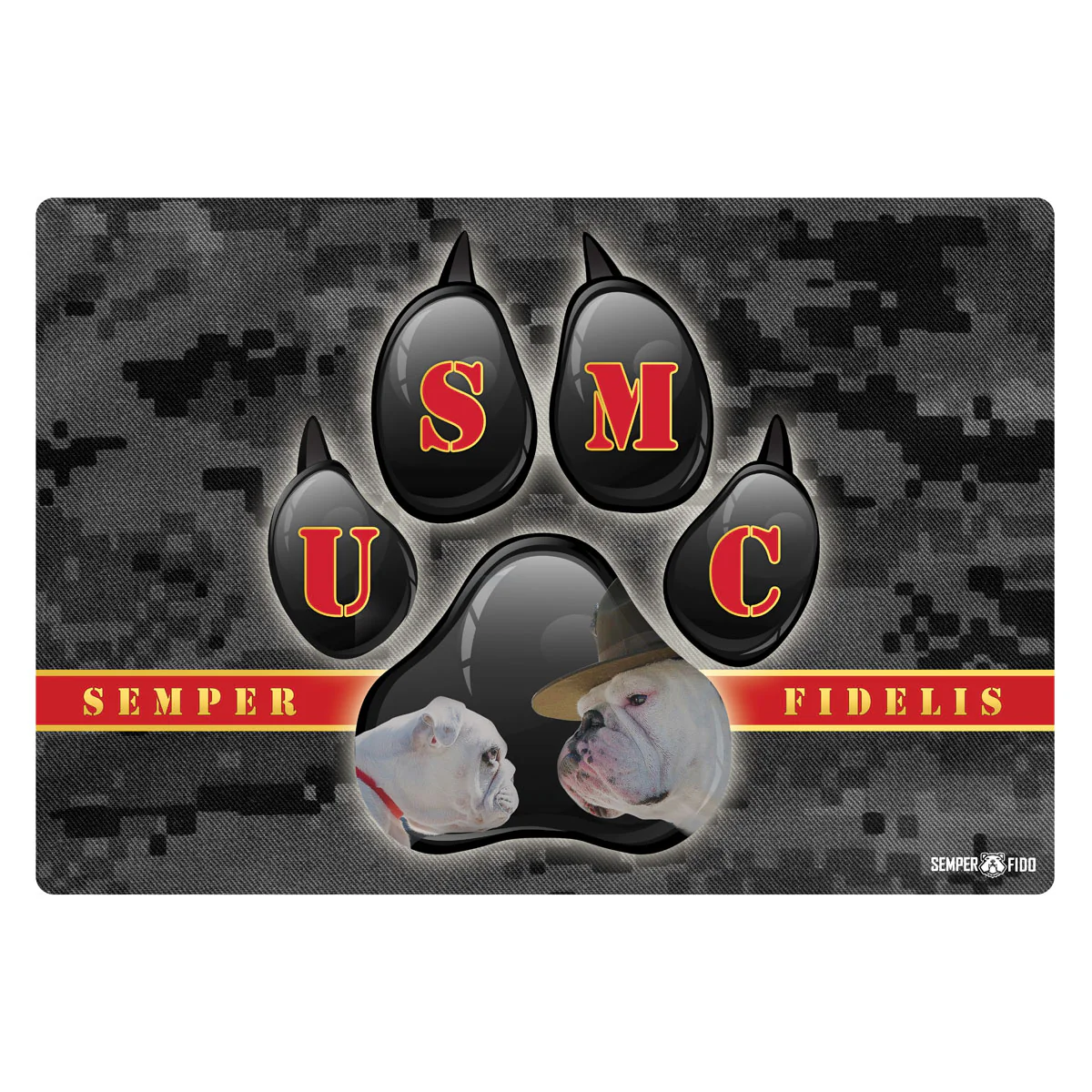 Pet Chow Mat 16x20 with Paw Print