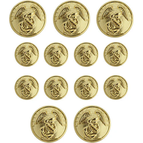 Marine Corps Button Set: Officer - (8-27 Ligne and 5-40 Ligne)