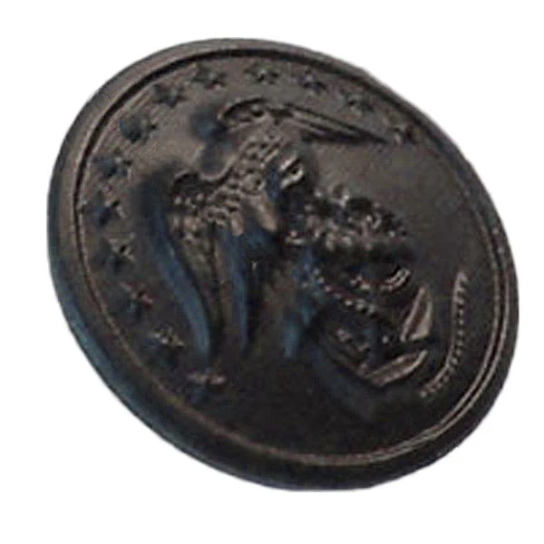 Marine Corps Button: 27 Ligne - black plastic