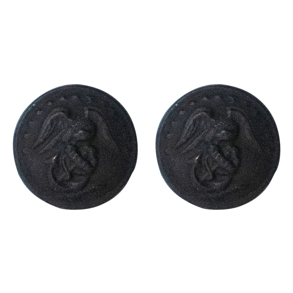 Marine Corps Button: 27 Ligne Screw Back - black buttons