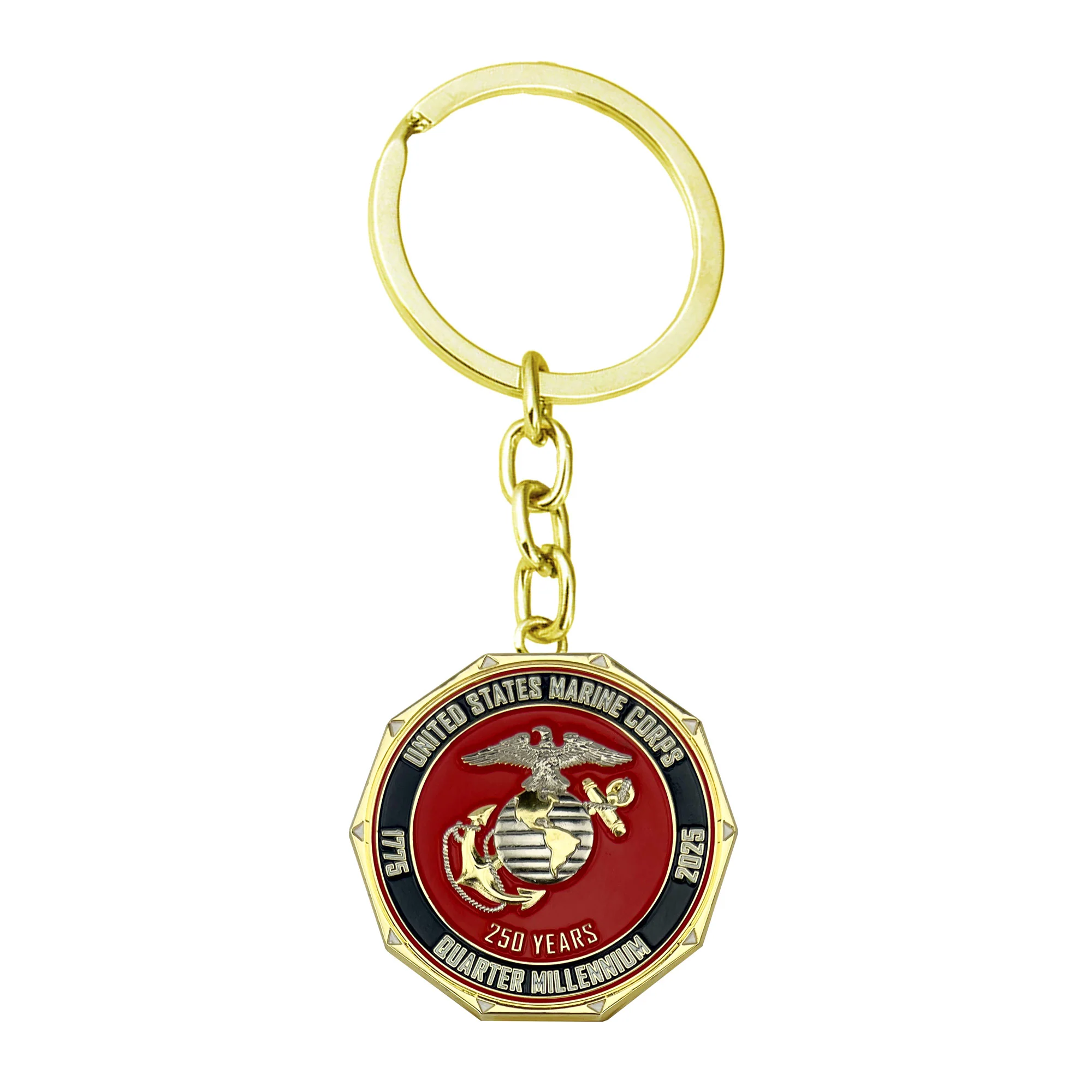 Marine Corps 250th: 1.25" Keychain